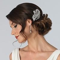 Flashion Charming Wedding Party Bride Flower Austria Crystal Silver Combs Hair Accessories