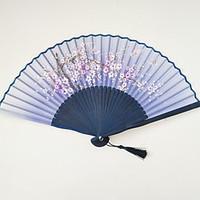 Floral Butterfly Silk Fan With Random Pattern 1 PCS Per Order