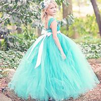 flower girl dress for girls ball gown ankle length tulle polyester sle ...