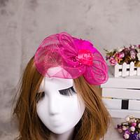 Flower Shape Veil Fascinators Hat Hair Jewelry for Wedding Party