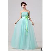 Floor-length Mix Match Sets Bridesmaid Dress - A-line High Neck / One Shoulder / Strapless / V-neck with