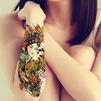 Flowers Artistes Waterproof Flower Arm Temporary Tattoos Stickers Non Toxic Glitter