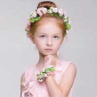 flower girls fabric plastic headpiece wedding special occasion outdoor ...