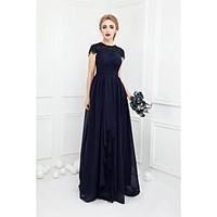 floor length chiffon lace bridesmaid dress ball gown jewel with bows l ...