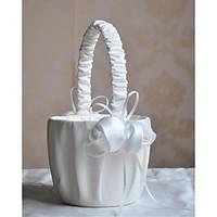 Flower Basket Satin Asian Theme / Classic ThemeWithRibbons / Bow