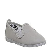 Flossy Plimsole LIGHT GREY MONO