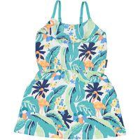 flamingo palm print kids dress turquoise quality kids boys girls