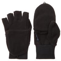 Fleece Capped Kids Gloves - Black quality kids boys girls