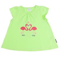 Flamingo Motif Girls Top - Green quality kids boys girls