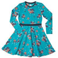 Floral Kids Spin Dress - Turquoise quality kids boys girls