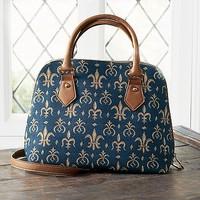 Fleur de Lys Tapestry Handbag