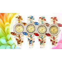 Floral Bangle Watches - 4 Colours