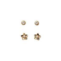 Floral Rhinestone Stud Set