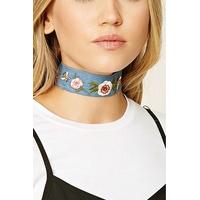 Floral Embroidered Choker