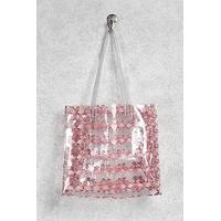 Flamingo Print Clear Tote