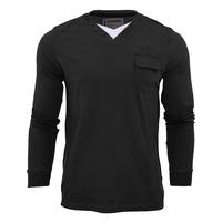 Floura Long Sleeve Top with Pocket in Black - Dissident