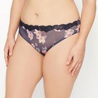 Floral Print Tulle Briefs