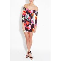 Floral Off The Shoulder Bodycon Dress