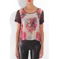 Floral Sublimination Print T-shirt