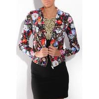 Floral Printed Double Zip Jacket