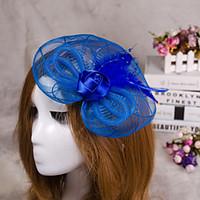 flower feather veil fascinator hair jewelry for wedding party