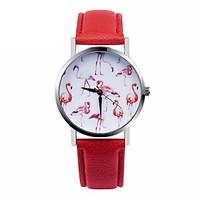 Flamingo Watch Women Watches Leather Unique Jewelry Accessories Gift Idea Spring Unique Custom Ladies Birds Trendy Strap Watch