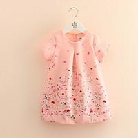 Floral Short-sleeved Children\'s Princess Dress Children\'s Wear Clothes Summer 2017 Girls\' Baby Sleeveless Vest Dress Skirt Gift