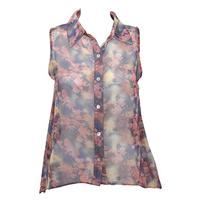 Floral Dip Hem Blouse