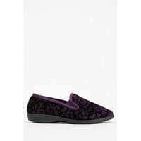 Floral Print Velveteen Slippers