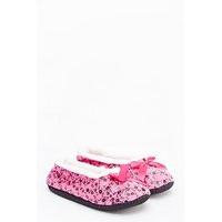 Floral Bow Front Slippers