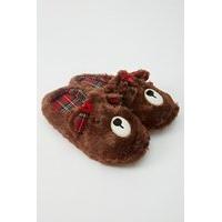 Fluffy Animal Brown Slippers