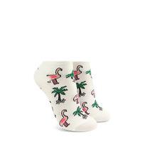 flamingo graphic ankle socks