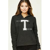 fleece knit graphic pyjama hoodie