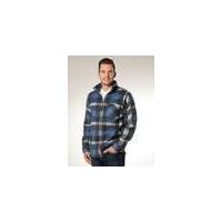 Fleece Shirt with Zipper, colour blue plaid, size M