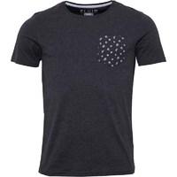 fluid mens printed pocket t shirt charcoal marl