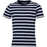 Fluid Mens Striped T-Shirt Navy/White