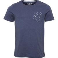 Fluid Mens Printed Pocket T-Shirt Indigo Marl