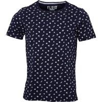 Fluid Mens All Over Printed T-Shirt Navy/White