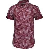 Fluid Mens AOP Short Sleeve Shirt Aubergine