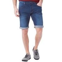 Fluid Mens Denim Shorts Mid Wash