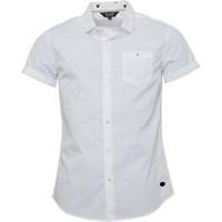 Fluid Mens Plain Short Sleeve Shirt White