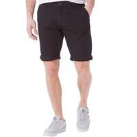 Fluid Mens Chino Shorts With Roll Up Hem Black