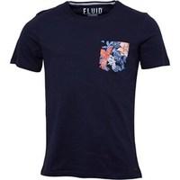 fluid mens tropical printed pocket t shirt navy