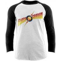 flash gordon strike logo mens small long sleeve t shirt white