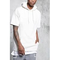 Fleece Short-Sleeve Hoodie