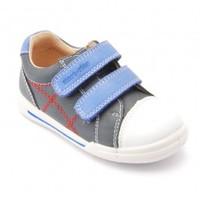 flexy soft milan navycobalt blue leather riptape casual shoes