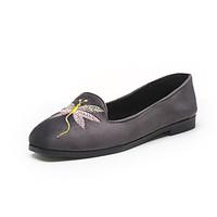 Flats Spring Comfort PU Office Career Casual Flat Heel Black Pink Gray