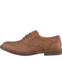 Fluid Mens Punch Detail Lace up Shoes Light Tan