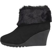 fluid womens wedge boots black