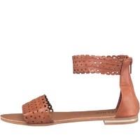 Fluid Womens Lattice Ankle Strap Sandals Tan